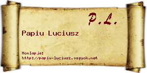 Papiu Luciusz névjegykártya